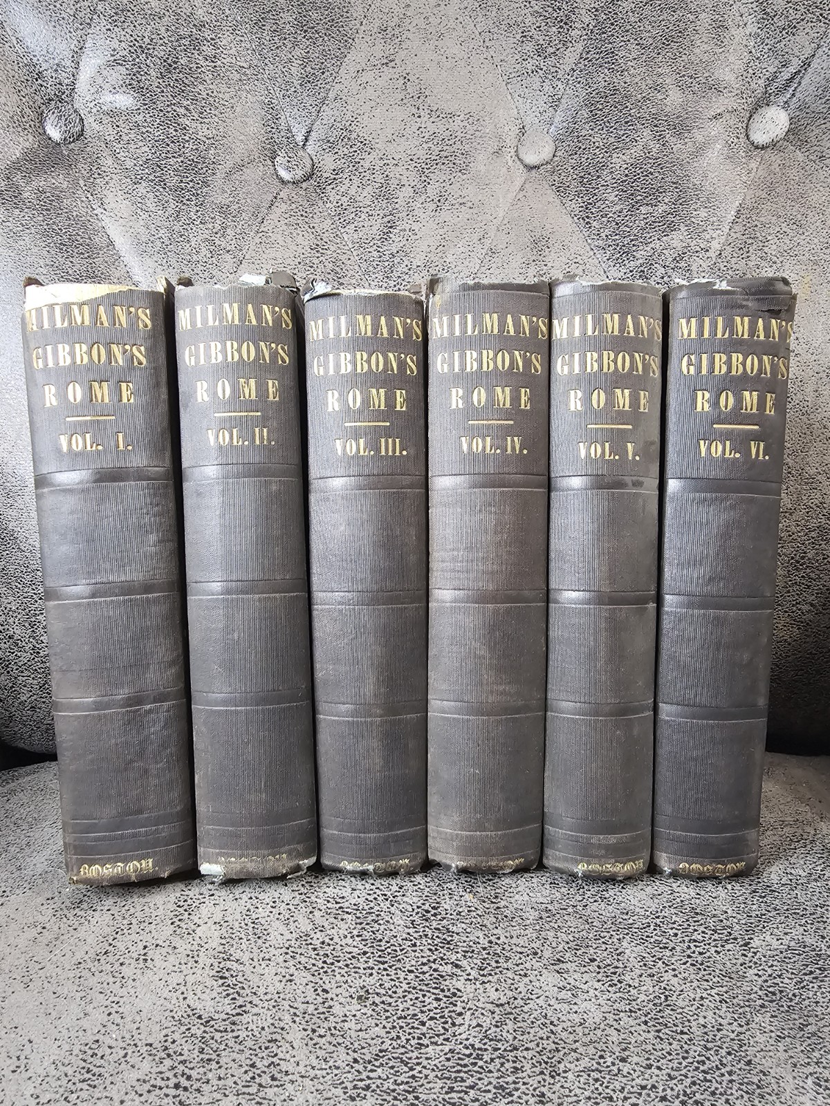 1850 Gibbon History of the Decline and Fall of the Roman Empire 6 Vol Set Milman
