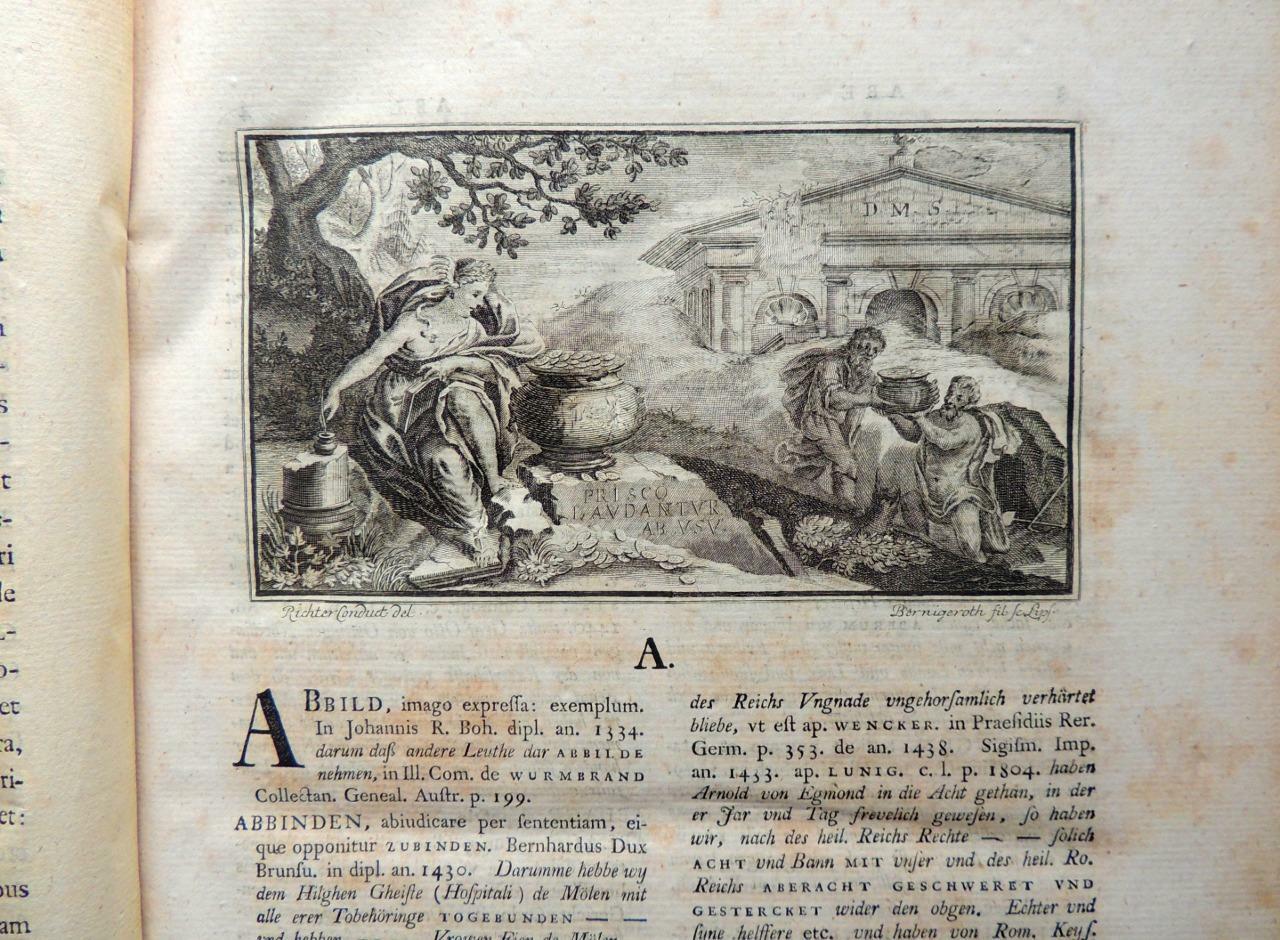 1758 GERMAN DICTIONARY Glossarivm Germanicvm LATIN Christiani Gottlob Haltaus