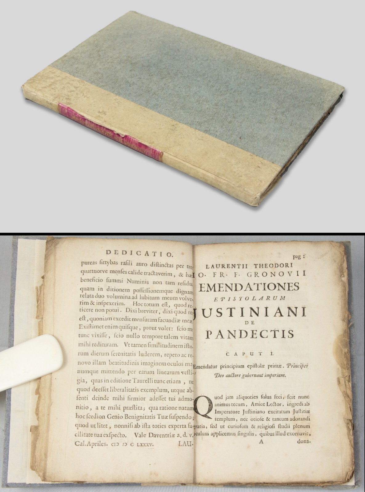 GRONOVIUS – Roman Law – Florentine Pandects – 1685 Leiden 1st ed – Magliabechi