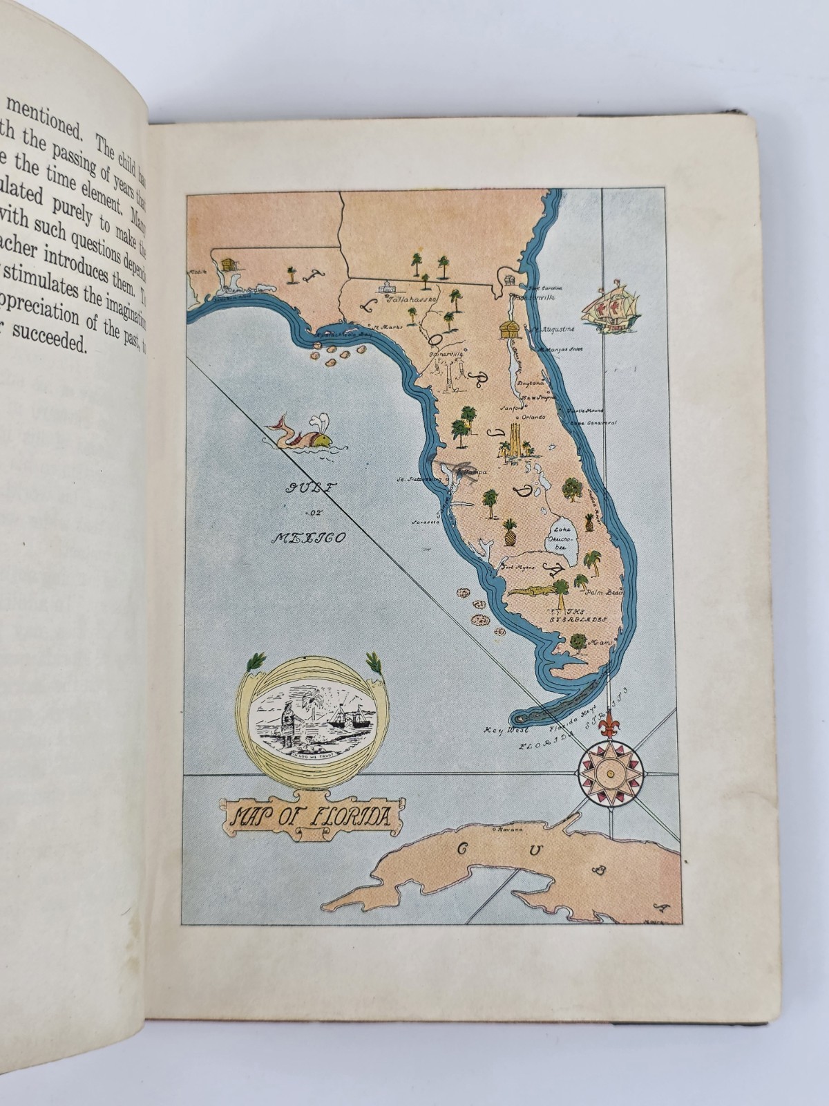 R J Longstreet Stories of Florida 1931 History Hardcover Book Illustrated