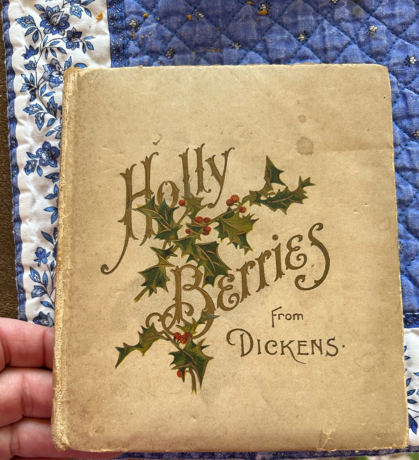 1898 Holly Berries From Dickens Victorian Christmas Book DeWolfe Fiske
