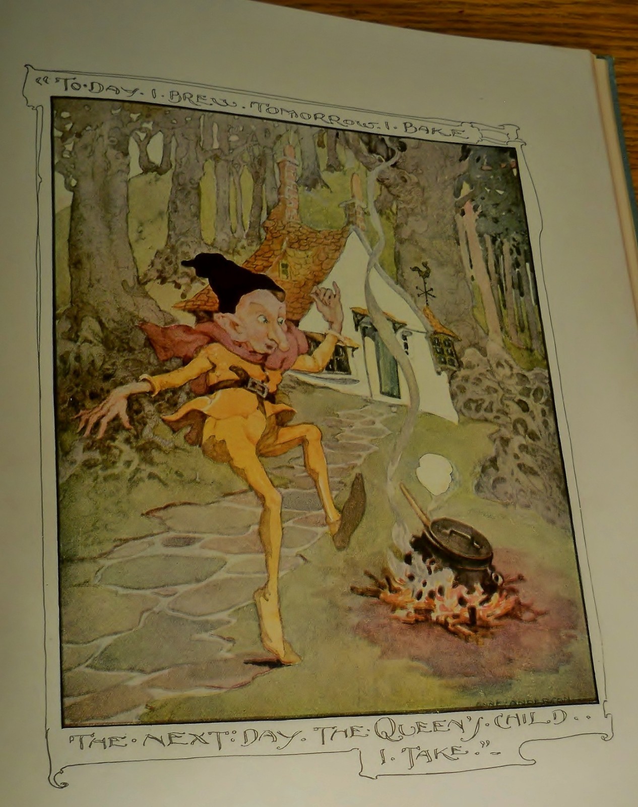 OLD OLD FAIRY TALES 1932 Anne Anderson CINDERELLA Snow White Rapunzel 11 Color