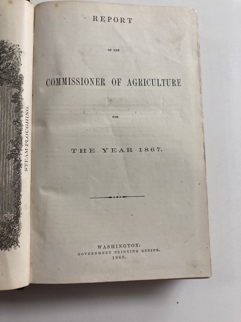 1867 Report Commissioner of Agriculture – The Year 1867 Illustrated