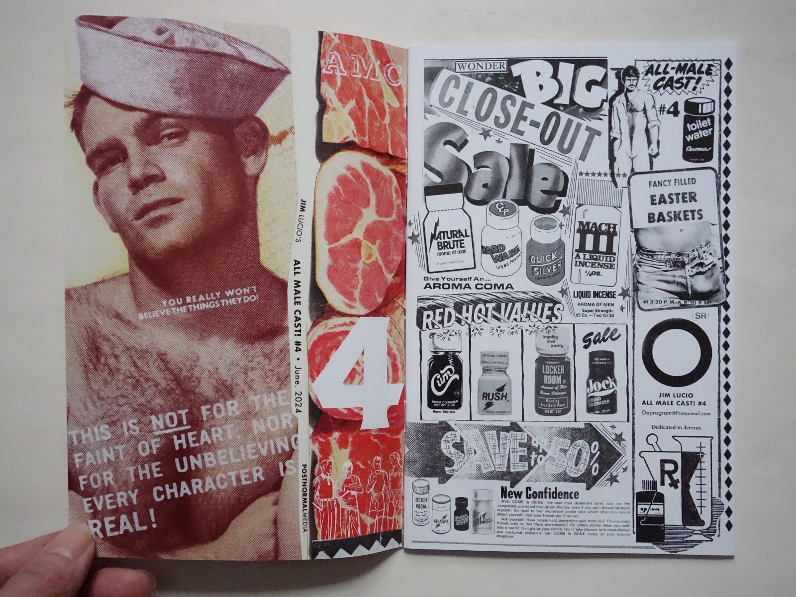 ALL MALE CAST #4 Gay Zine Vintage Gay Magazine 70s Culture Sleaze Art Cult Zine