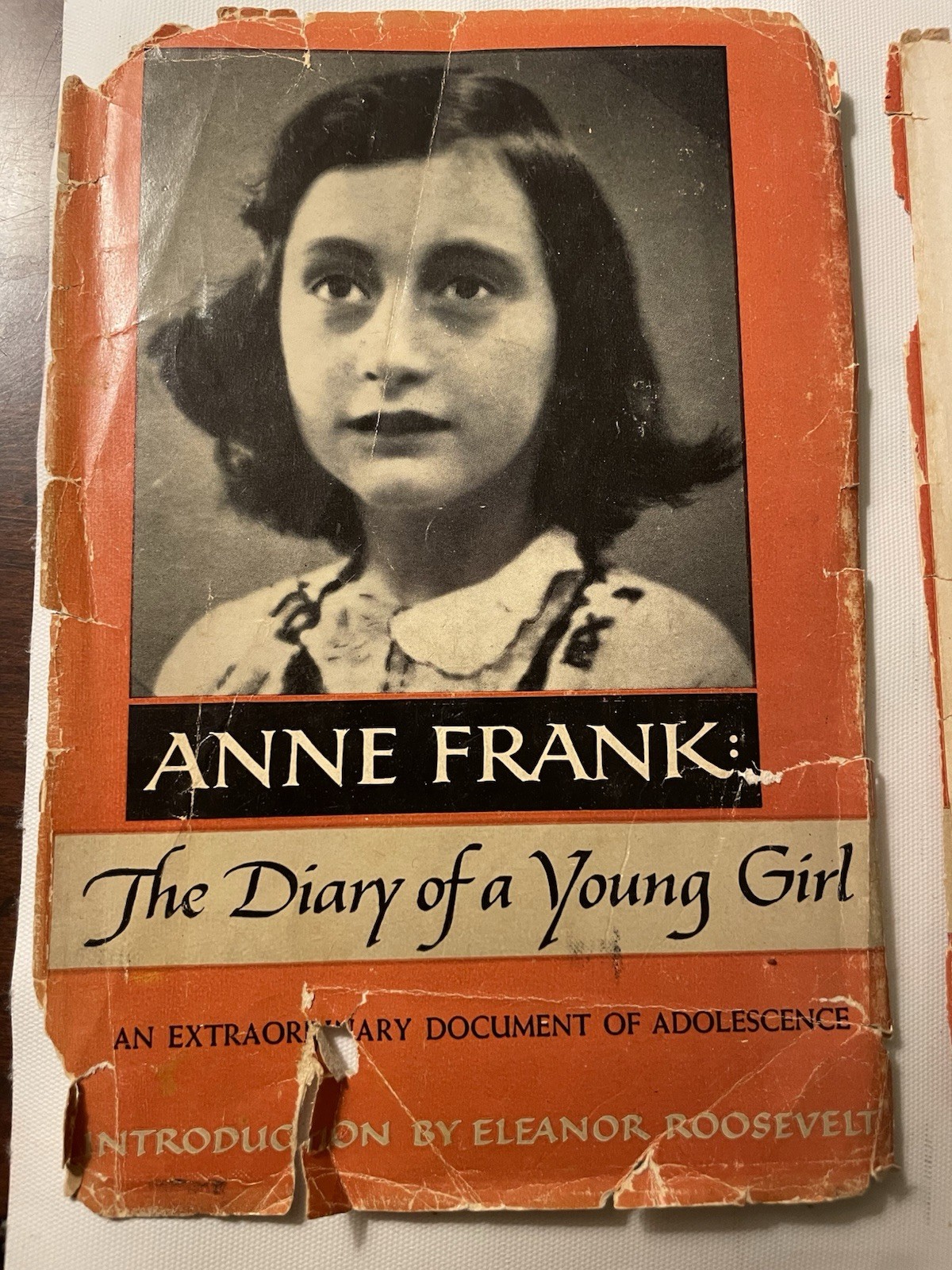 Anne Frank Diary of a Young Girl 1952 Doubleday 1st Ed Early Printing HCDJ