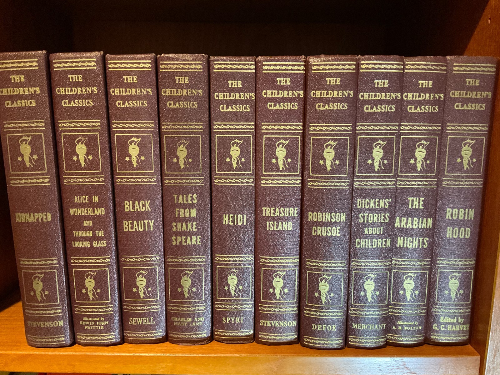 Vintage 10 Volume Set-The Children’s Classics-HC-Large Print-VG-1920s