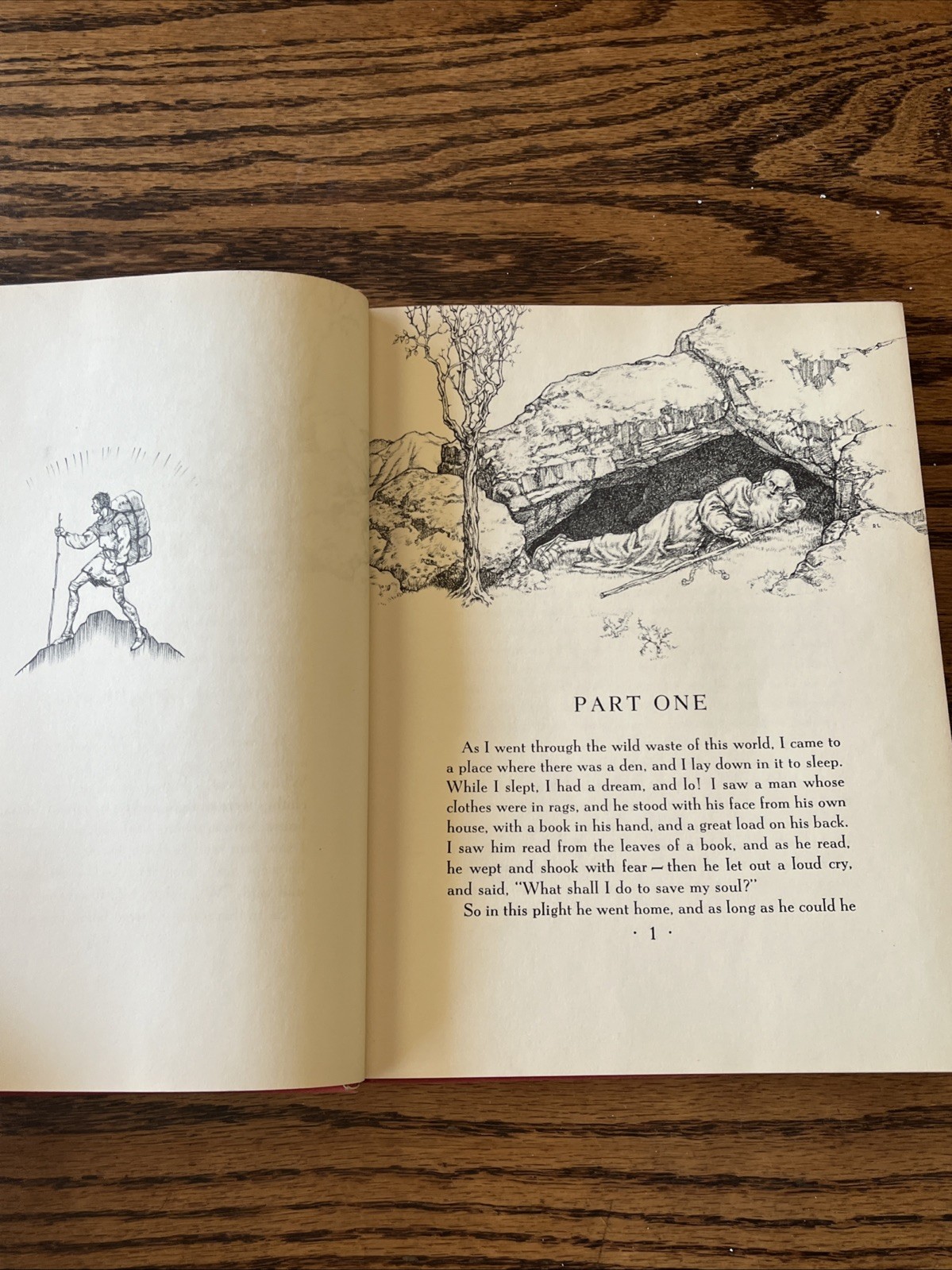 Pilgrim’s Progress 1939 Hard Cover Book Abridged Illustrated Robert Lawson