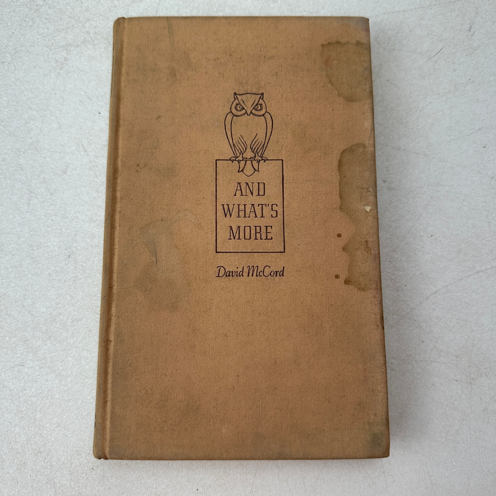 And What’s More David McCord HC 1941 Coward-McCann Inc