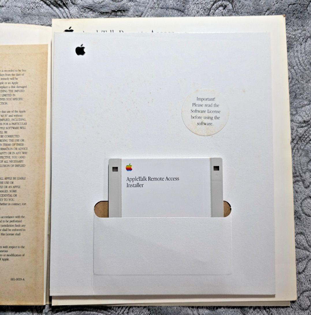 1991 AppleTalk Remote Access User’s Guide ~ Macintosh w/ Installer Disk Apple