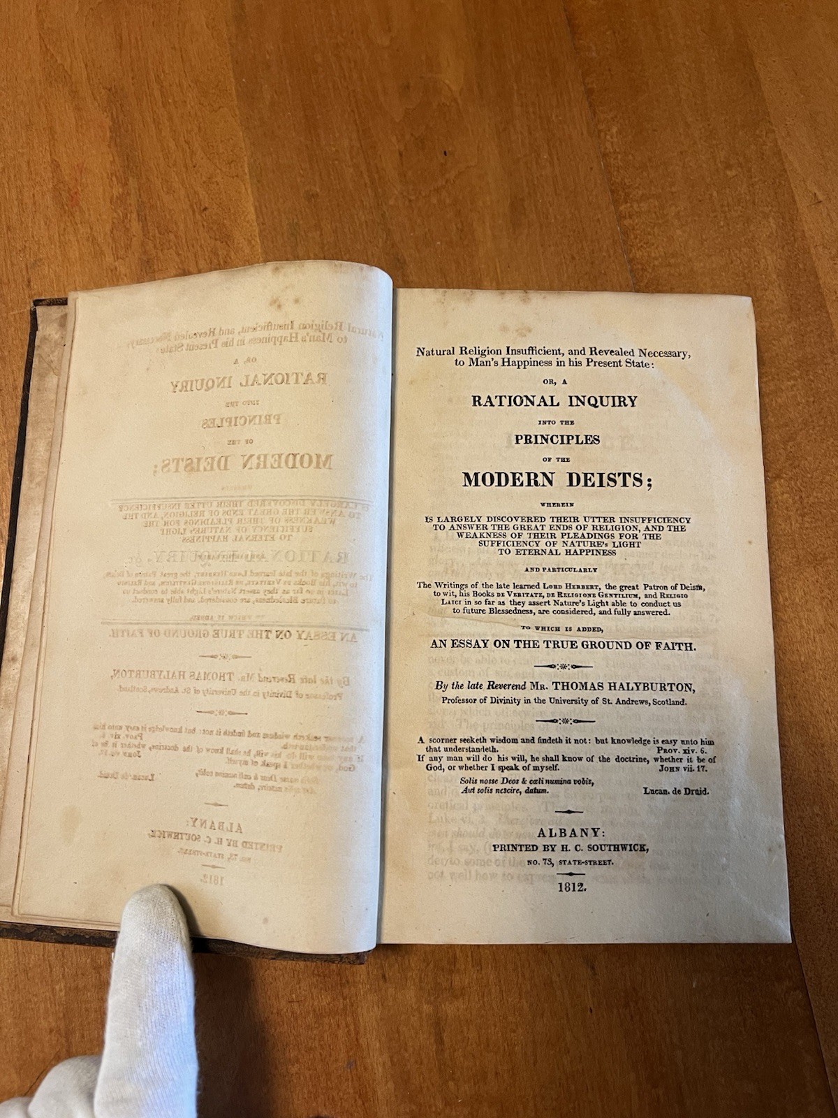 1812 Halyburton – Natural Religion Insufficient / Rational Inquiry Full Leather