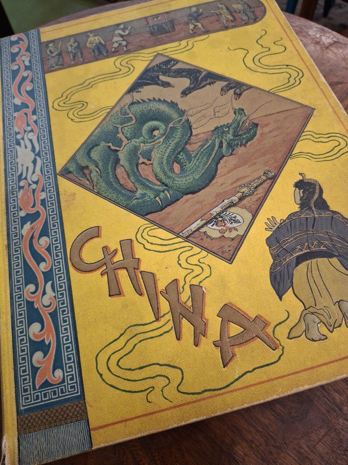1900 CHINA ILLUSTRATED CIVIL & MILITARY HISTORY antique FOLIO in GERMAN