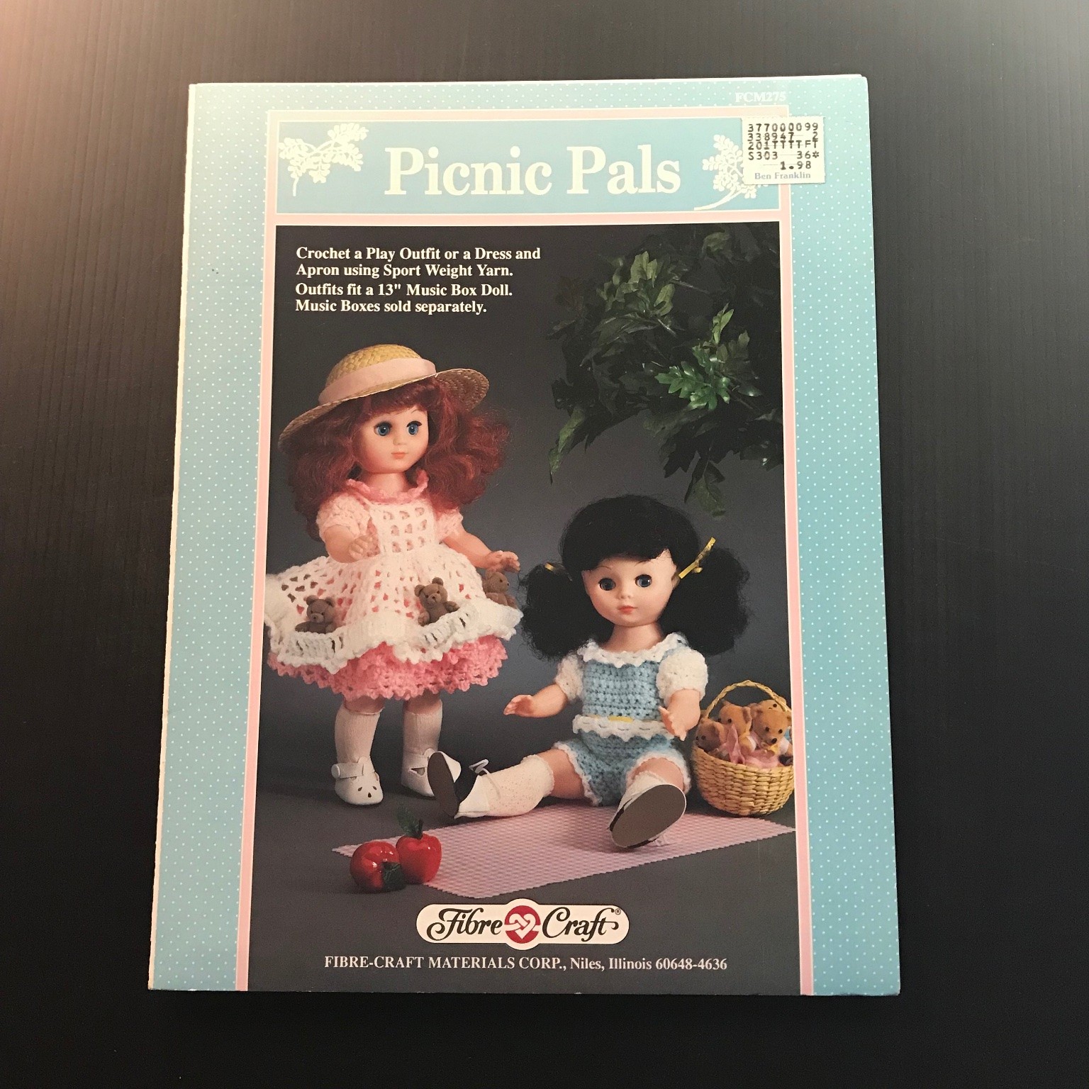 Picnic Pals by Darlene Reidy Crochet Doll Clothes Pattern Booklet FCM275