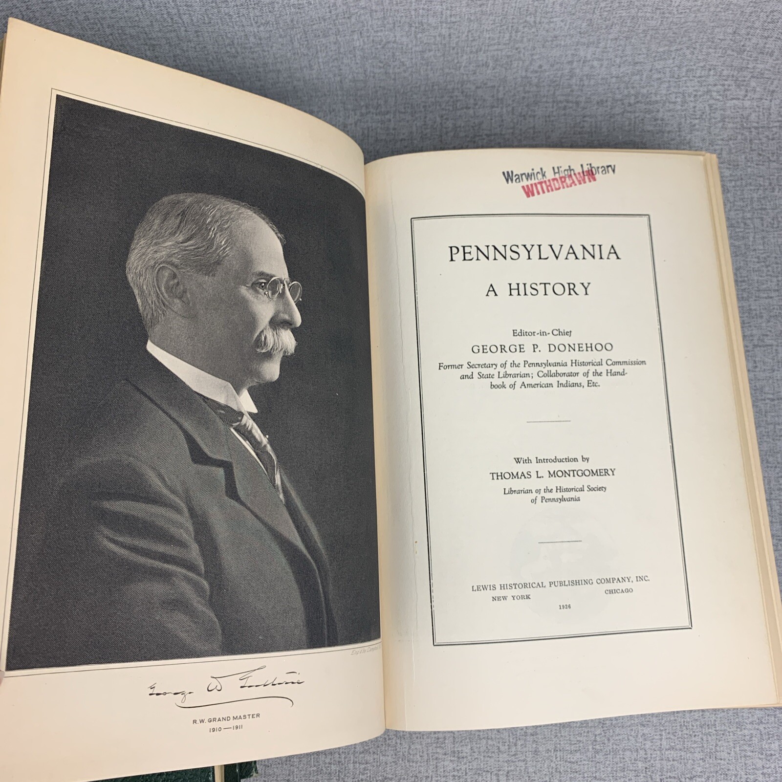 George P Donehoo / Pennsylvania A History Six Volume Complete Set 1st Ed 1926