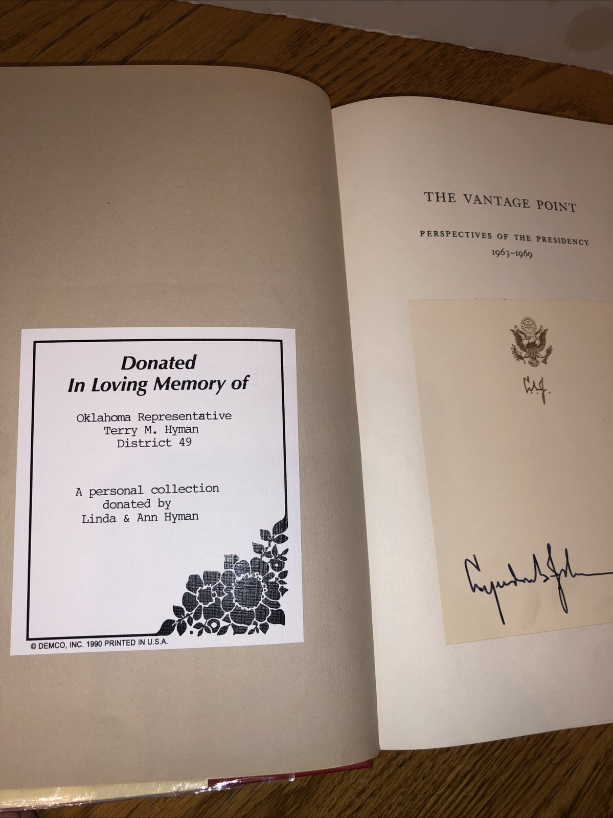 The Vantage Point, Lyndon Baines Johnson: Signed First Ed. HB DJ Good Condition