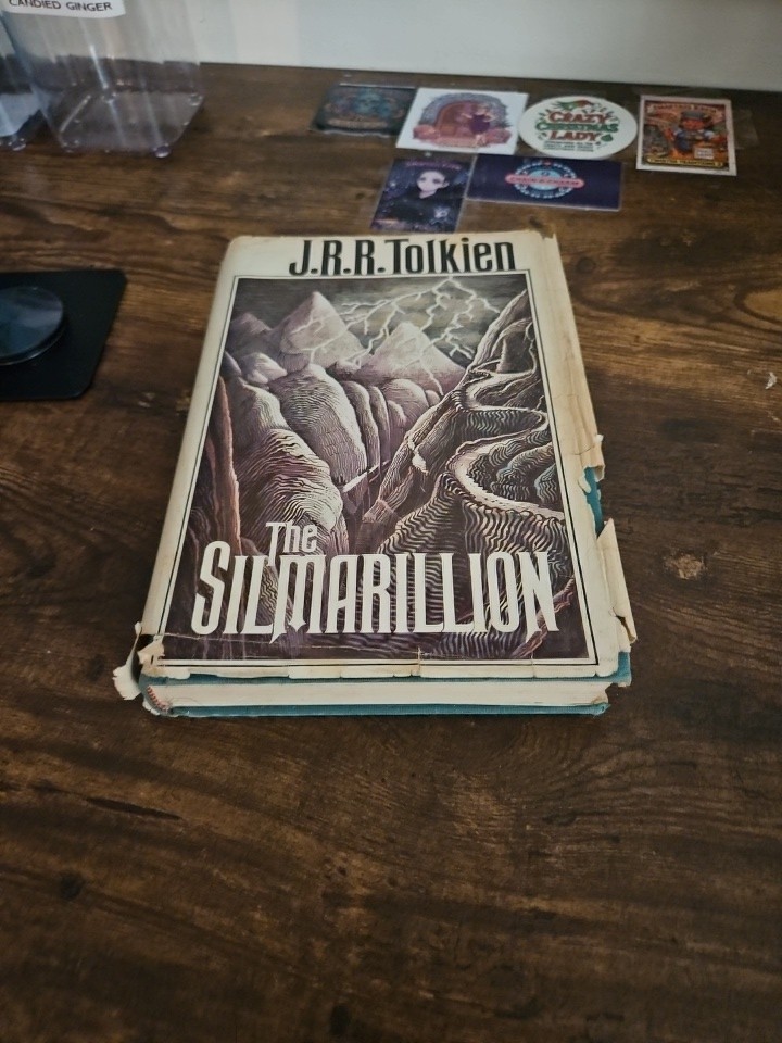 The Silmarillion by J. R. R. Tolkien First American Edition W/Map DJ Flawed Look