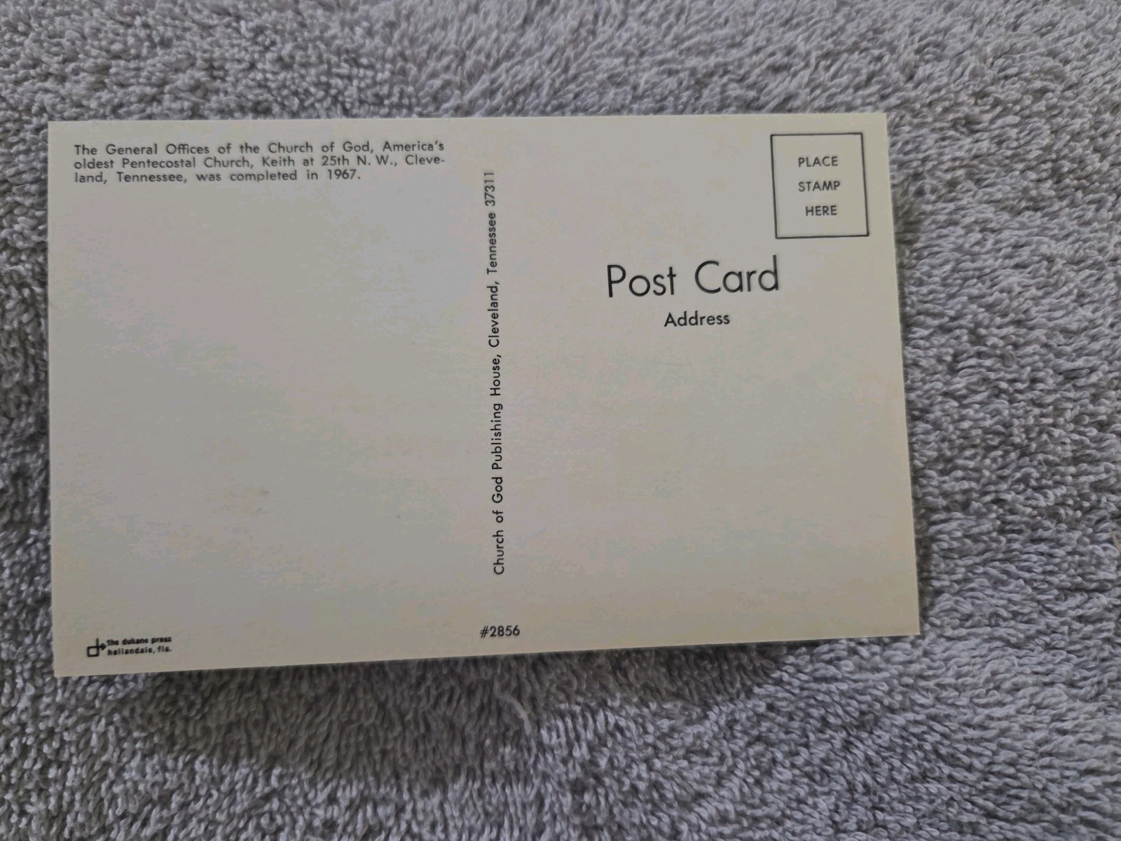 Church of God General Offices Pamphlet Plus Vintage Postcard Of Headquarter 1968