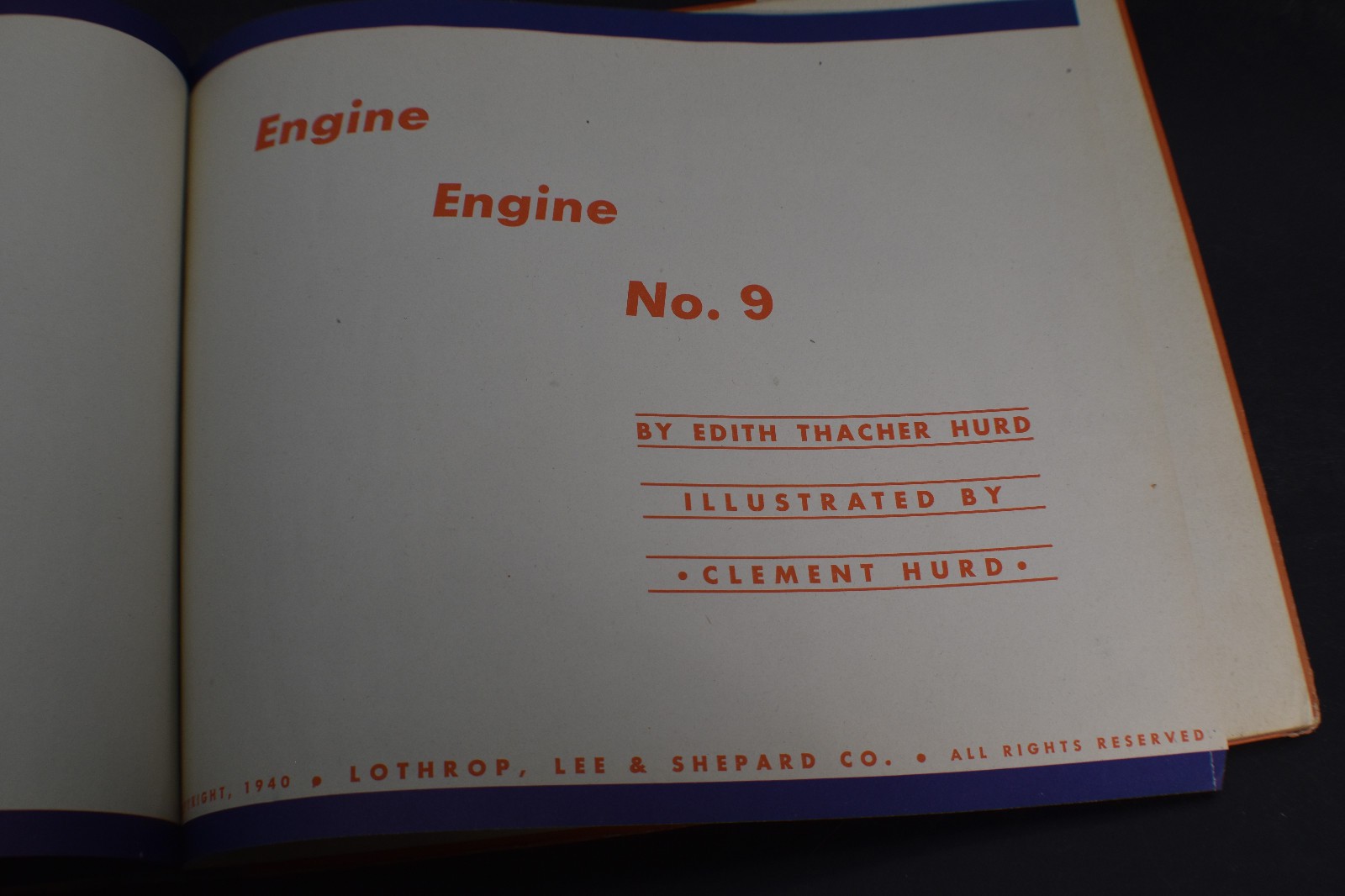 1940 *FIRST* Engine Engine No. 9 by Edith Thacher Hurd HCDJ