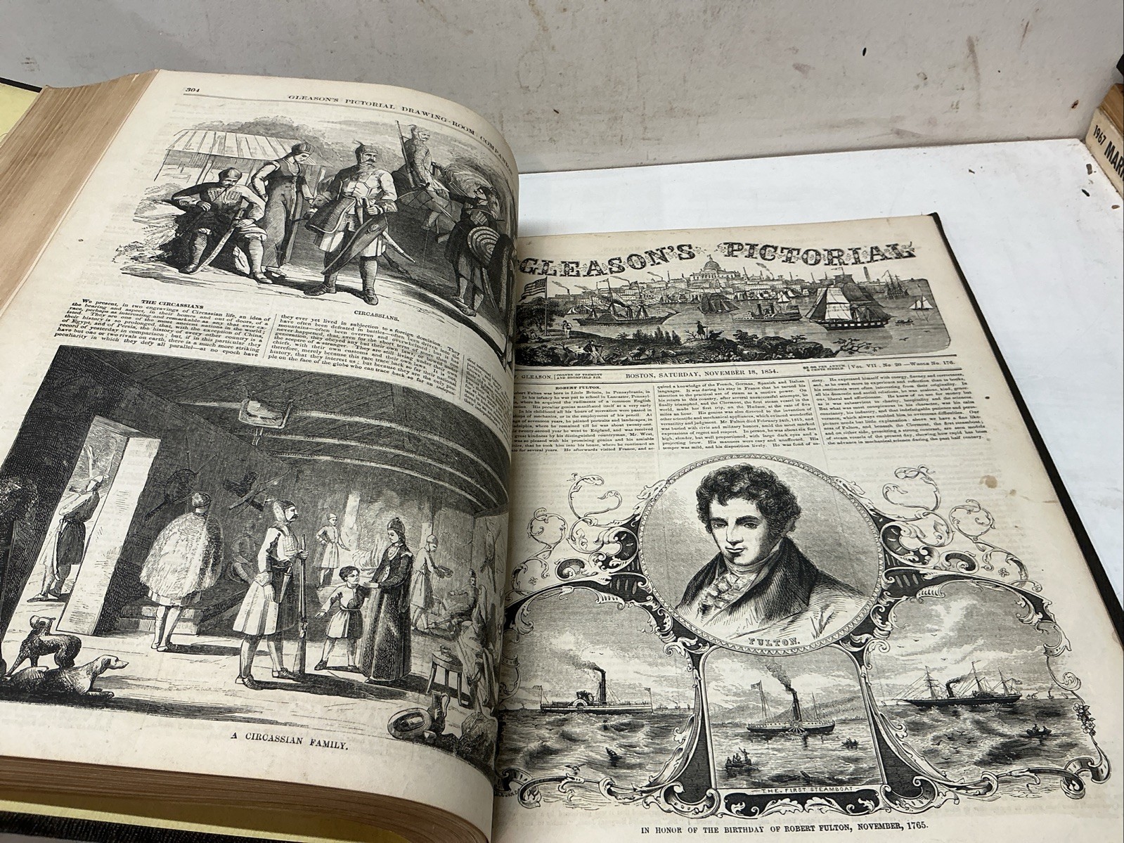 1854 Vol VII July-Dec Gleason’s Pictorial Drawing Room Companion