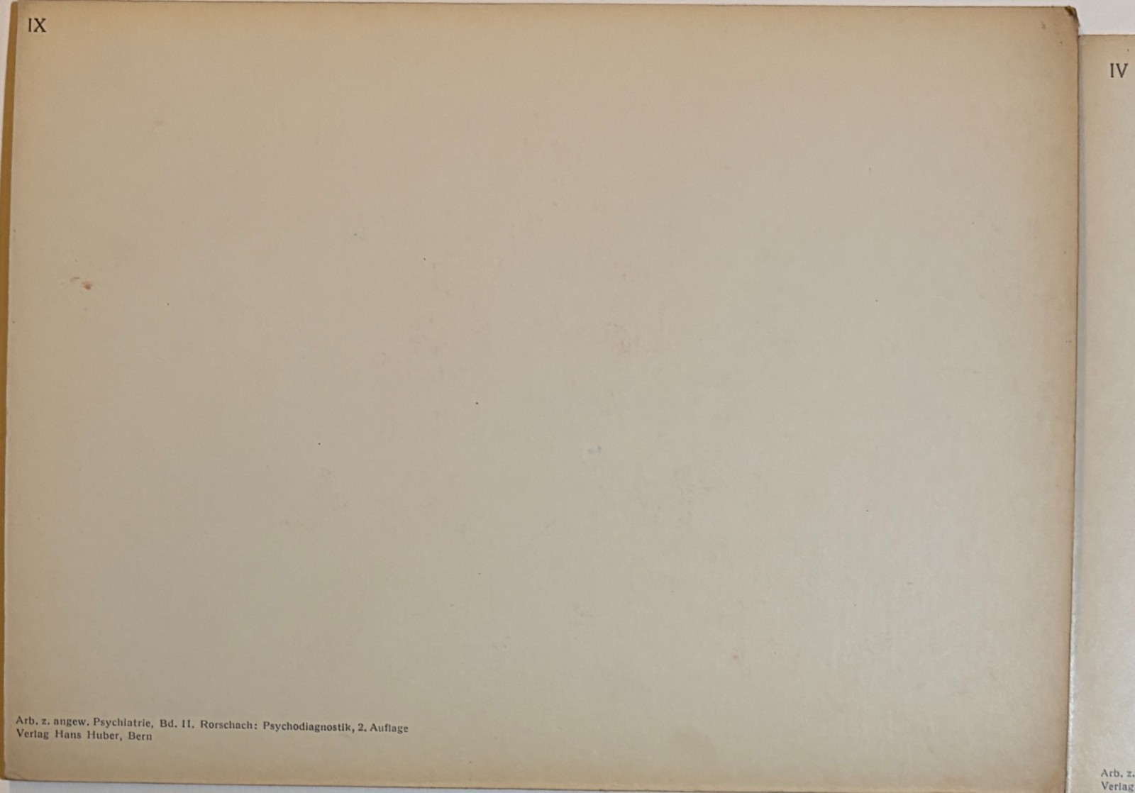 1932 Rorschach PSYCHODIAGNOSTIK 2 Vol Set Tafeln Complete Set 10 Inkblots Plates