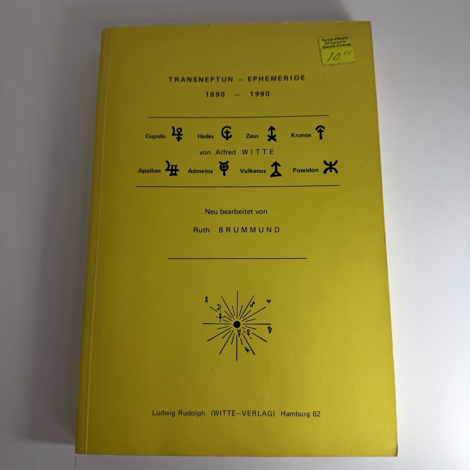Transneptun Ephemeride 1890-1990 Ruth Brummund Paperback