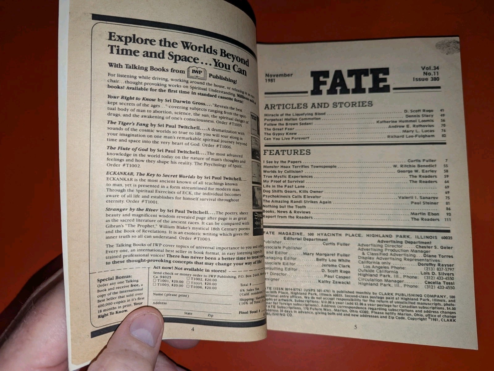 1981 Fate Magazine/Digest Lot of 9 Science Fiction Unexplained