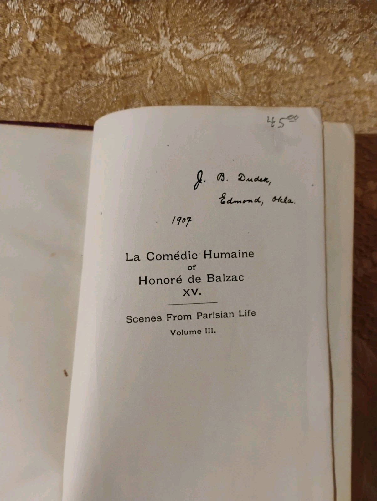 Works of Honoré de Balzac, Vol. 3 & 4~ 1896 Leather Bound 2 Book Vintage Set Lot