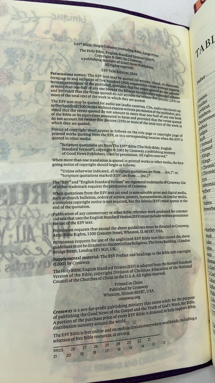ESV Bible, Single Column Journaling Bible, Large Print ESV Text Edition 2016