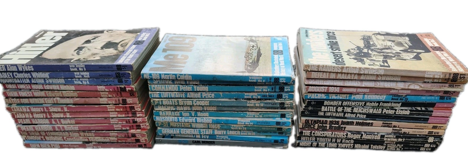 Lot of 34 Ballantine’s Illustrated History of WW II Weapons Battle Campaigns ++