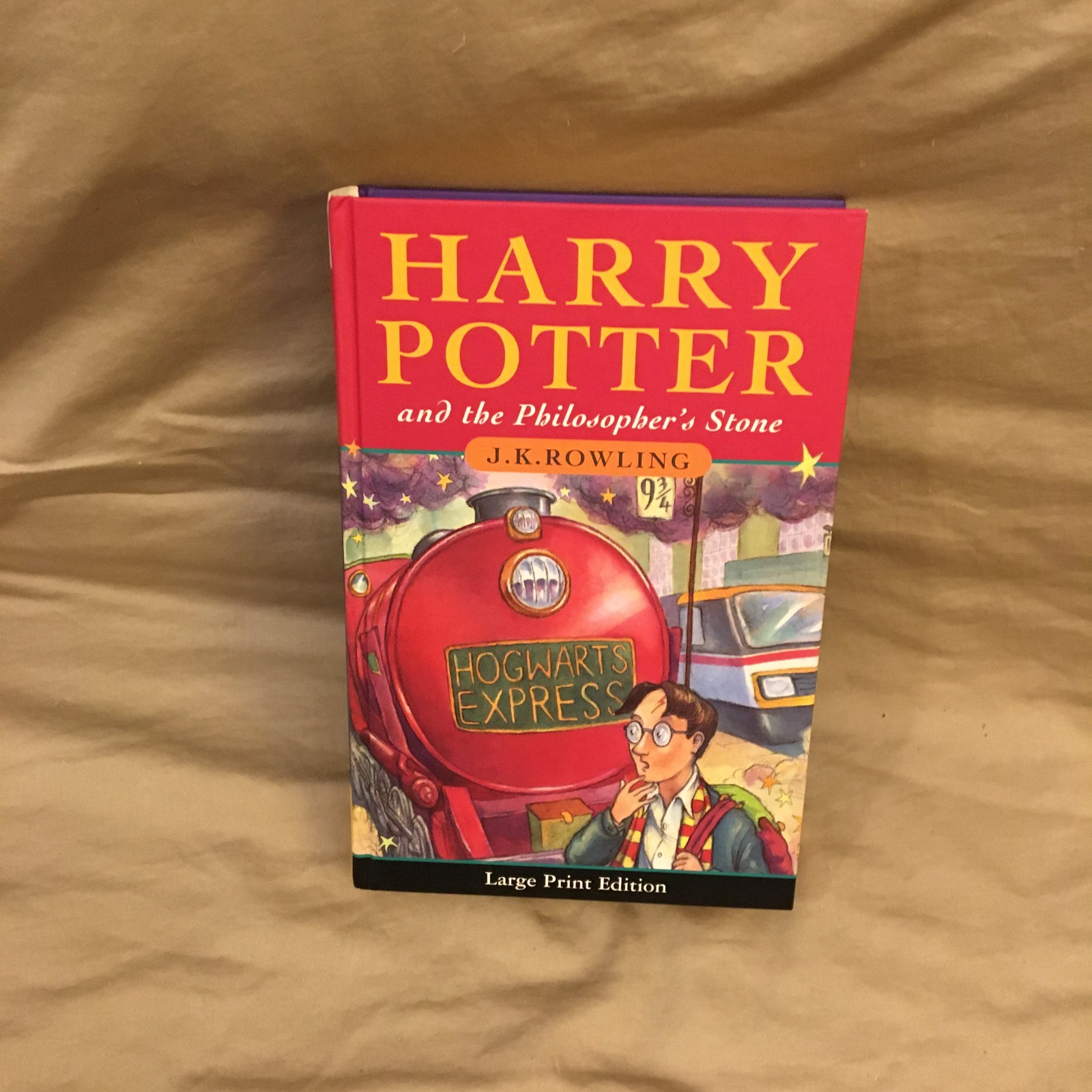 HARRY POTTER AND PHILOSOPHER’S STONE J K ROWLING FIRST PRINTING 2001 LARGE PRINT