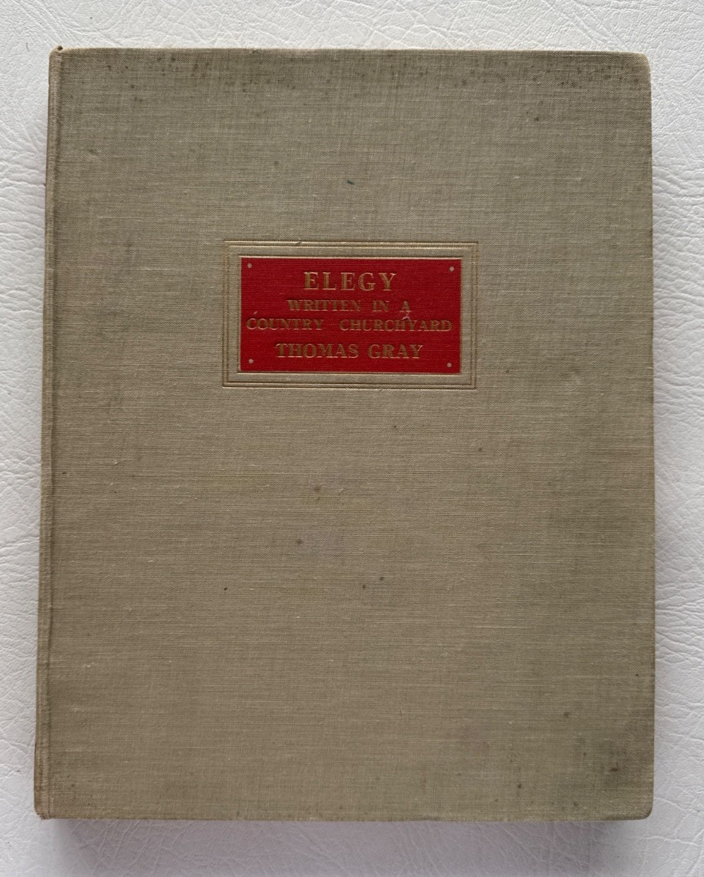 Elegy Written in a Country Churchyard by Thomas Gray. The Medici Society 1931