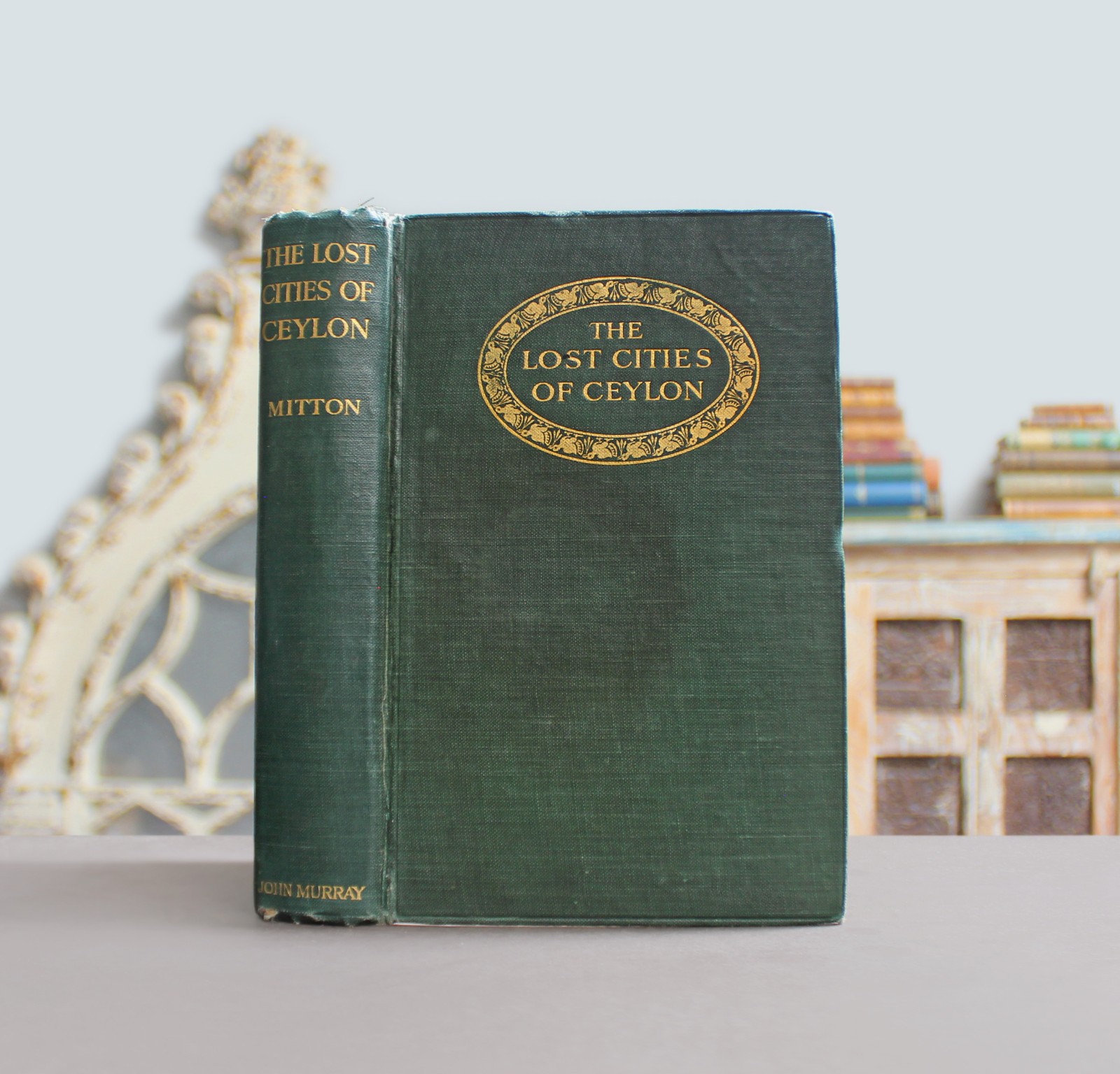 Rare Antique Old Book Lost Cities Ceylon 1916 Ruins Buddhism Evil Spirit Maps ⭐