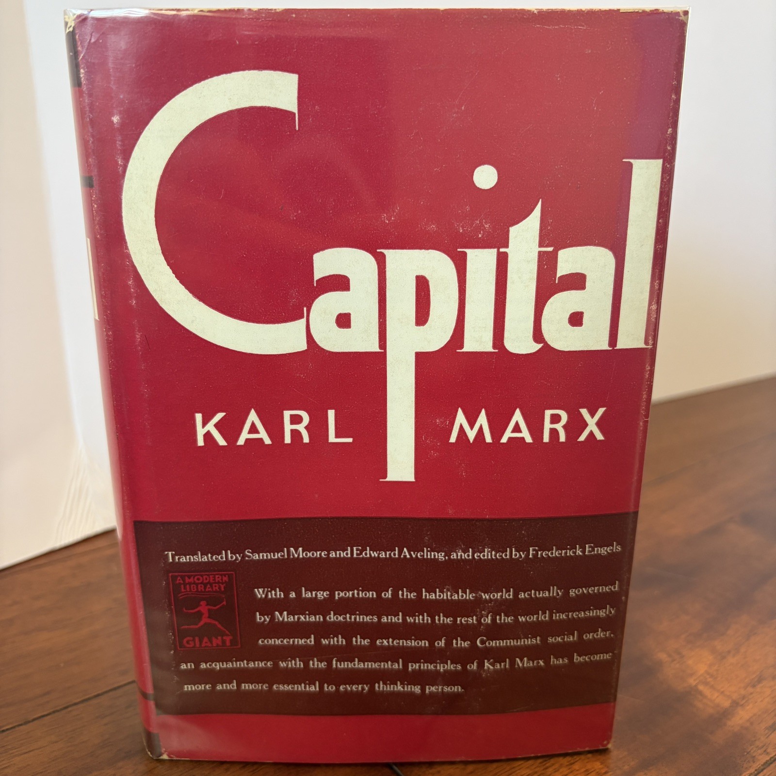Capital, Karl Marx (1936) Modern Library Giant G26 Hardcover Dust Jacket