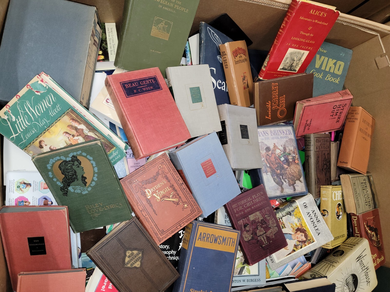 Lot of 3 Antique Vintage Old Rare Hard To Find Books MIX COLORS RANDOM UNSORTED