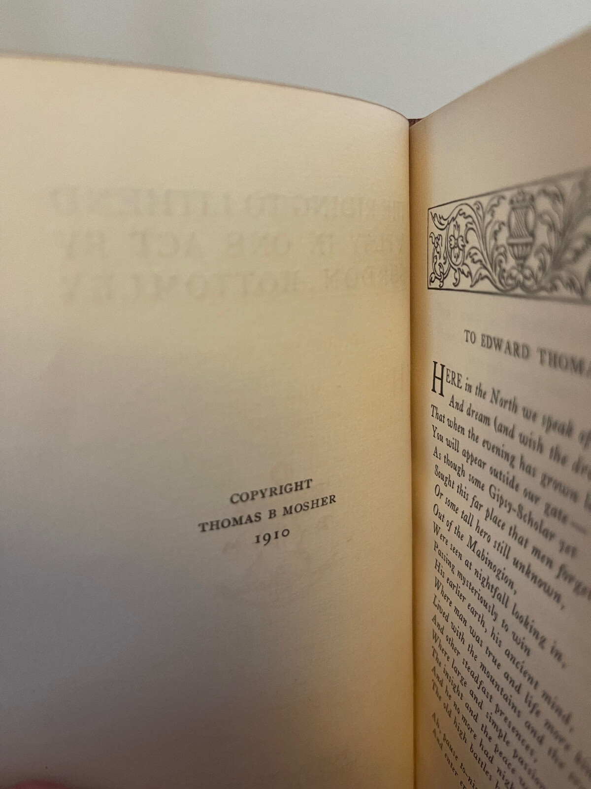 The Riding to Lithend, Bottomley, Mosher Press, 1910 ltd 1/940 Brentao’s binding