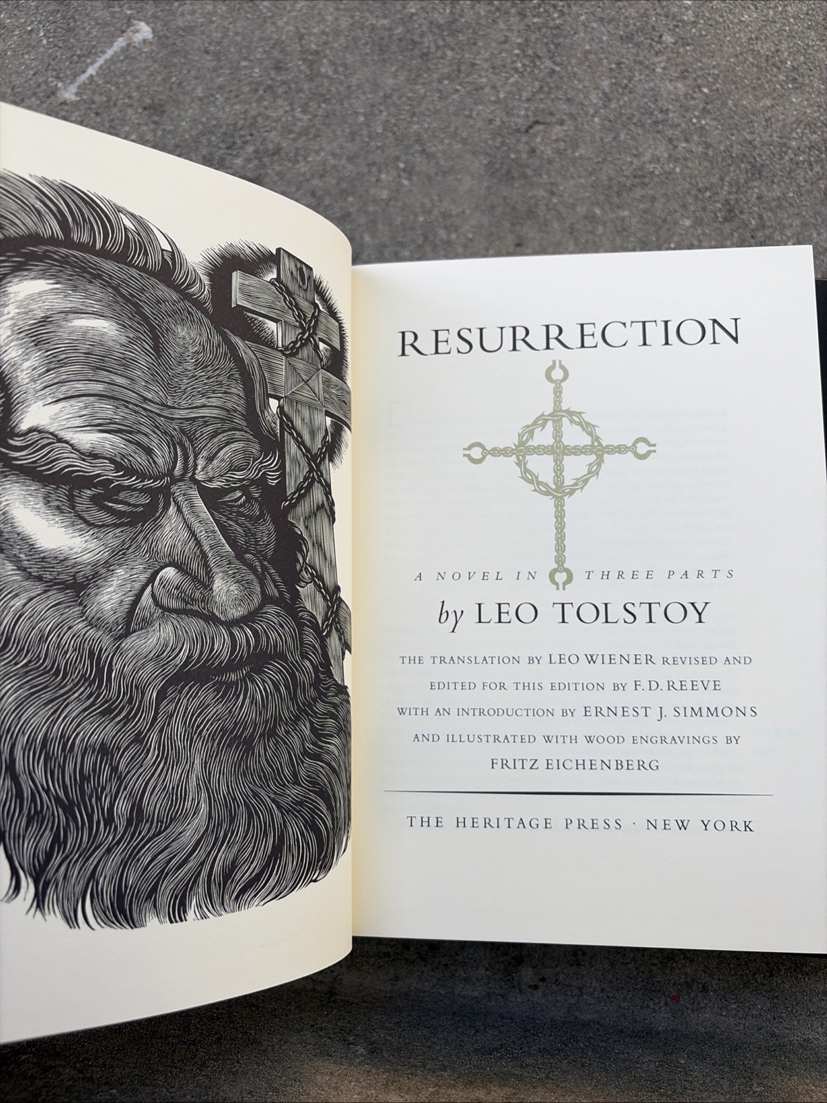 1963 Heritage Press RESURRECTION Leo Tolstoy HC Slipcover