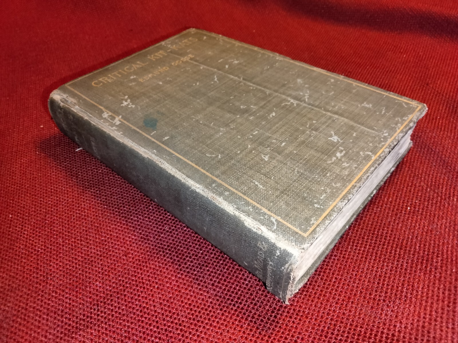 Antique 1897 Critical Kit-Kats book by Edmund Gosse 1st ed. fair poor condition