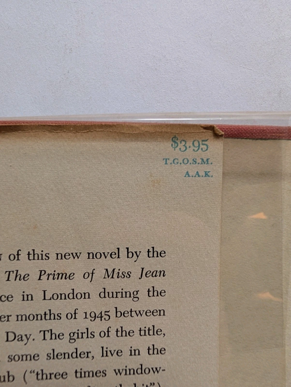 The Girls of Slender Means Muriel Spark 1963 First Edition Hardcover Knopf HCDJ