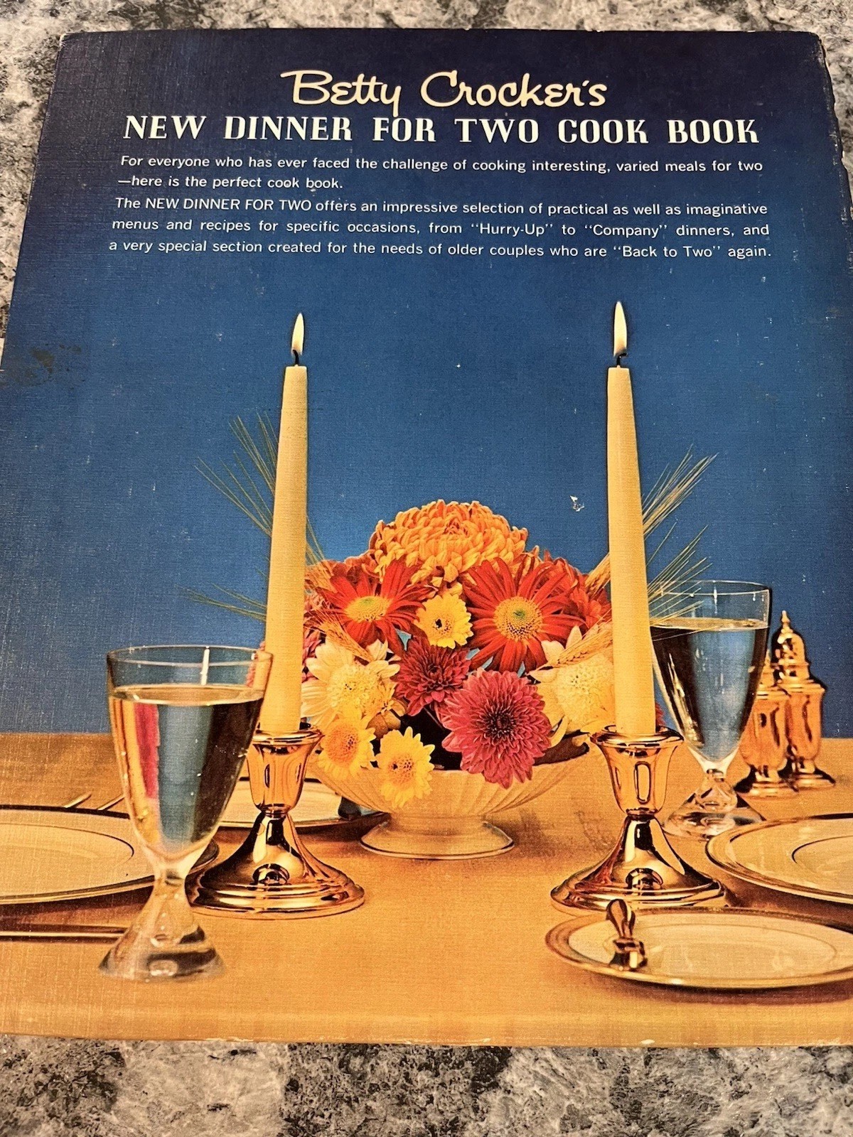 Vintage Betty Crocker’s Dinner For Two Cook Book Spiral Bound MCM Granny Core