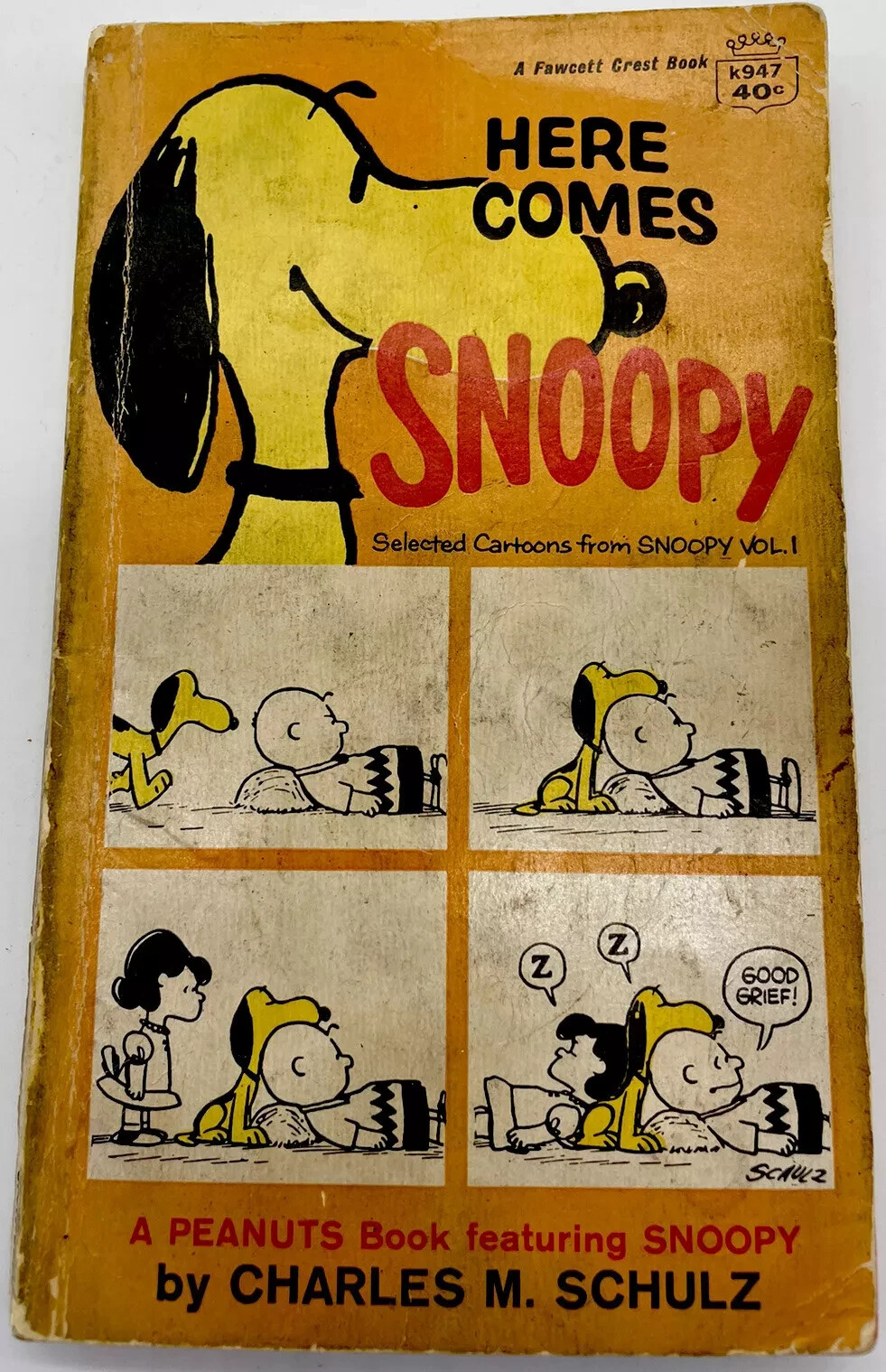 Here Comes Snoopy by Charles Schulz (1958 PB) 7th printing – Vintage –
