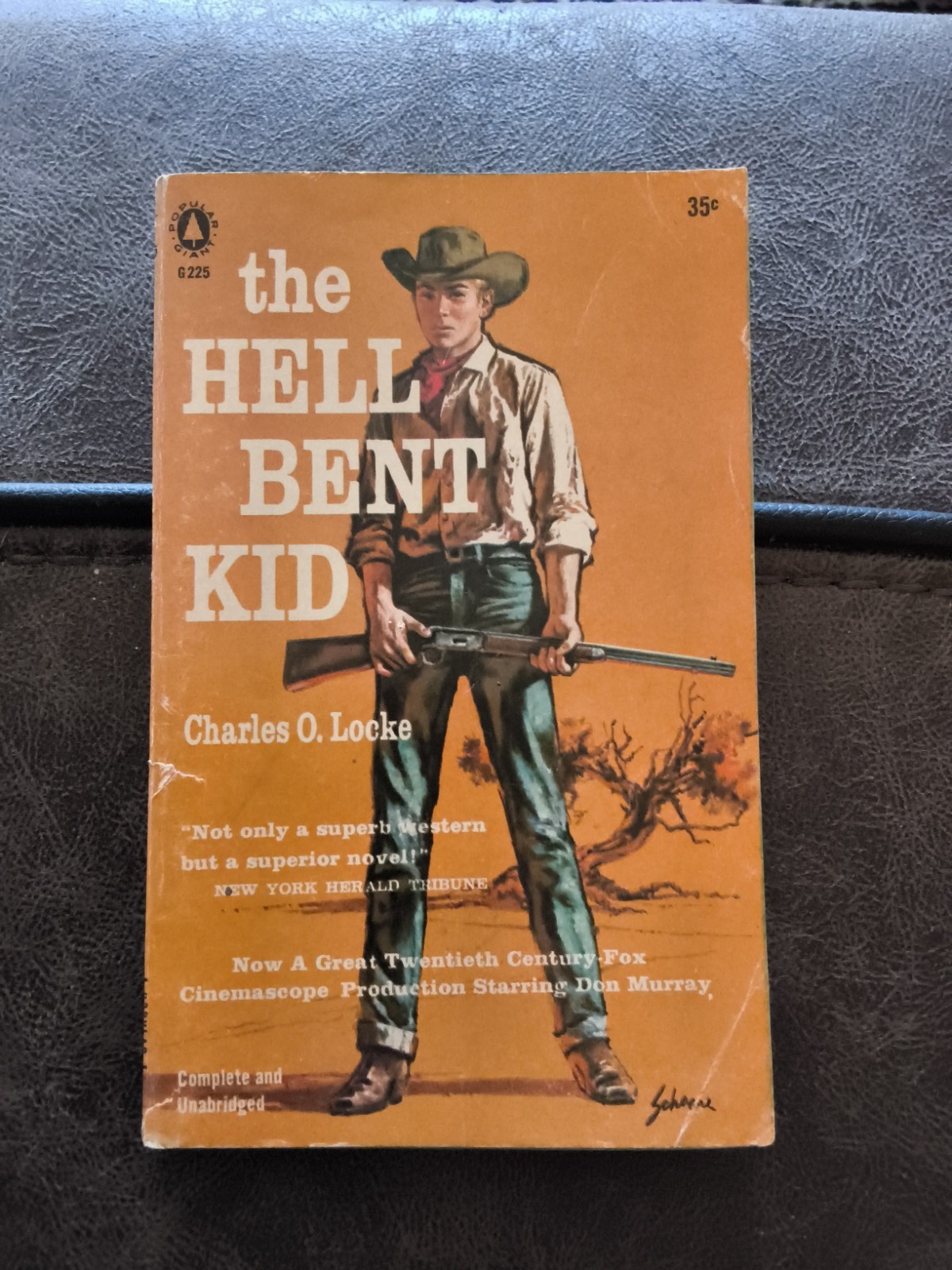 HE HELL BENT KID BY CHARLES O. LOCKE 1958 VERY RARE PULP WESTERN MOVIE TIE IN
