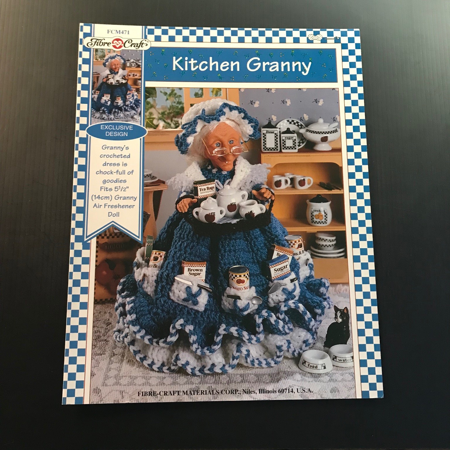 Kitchen Granny Crochet Pattern Doll Dress Fibre-Craft 1994 FCM471