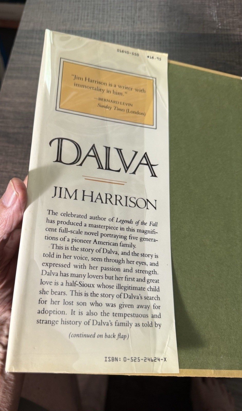 Jim Harrison / Dalva / 1st/1st / HCDJ / E.P. Dutton, 1988