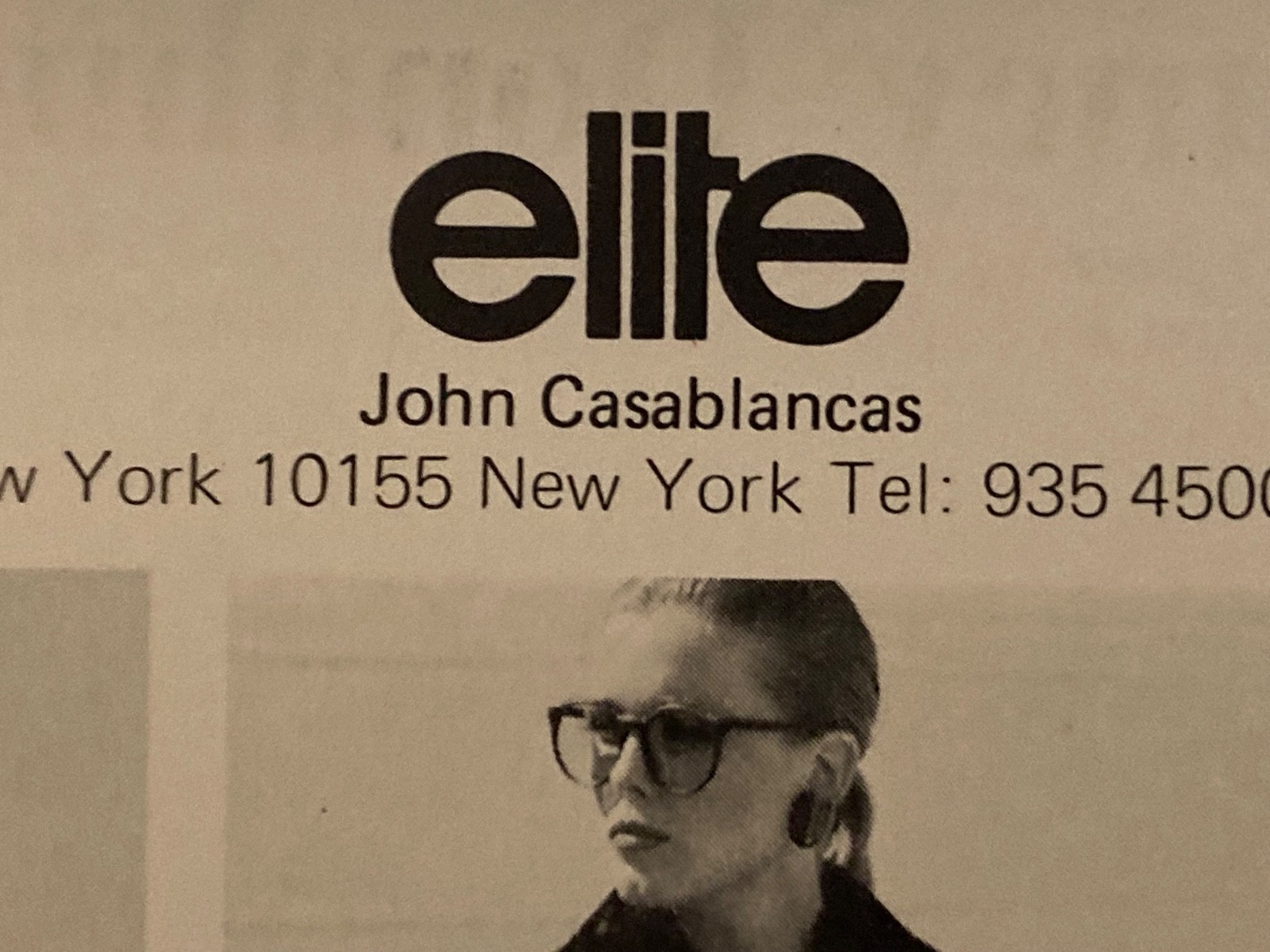 1986 ELITE CASABLANCAS SUPERMODEL COMPOSITE CARDS ALEX DONOHUE EMBERG BY MARLOWE