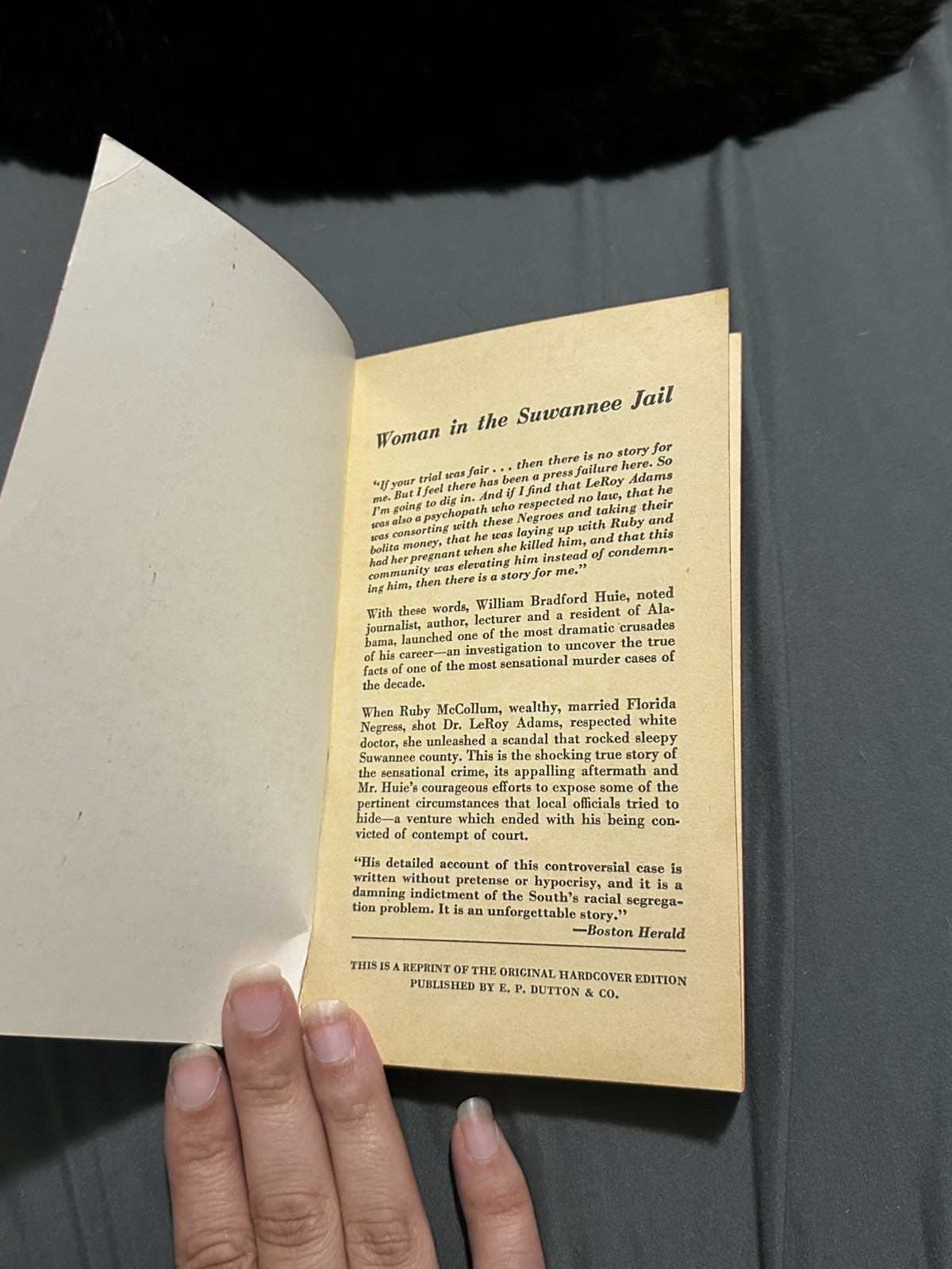 Ruby McCollum, Florida Murder by William Bradford, Huie, PB, First Edition 1957