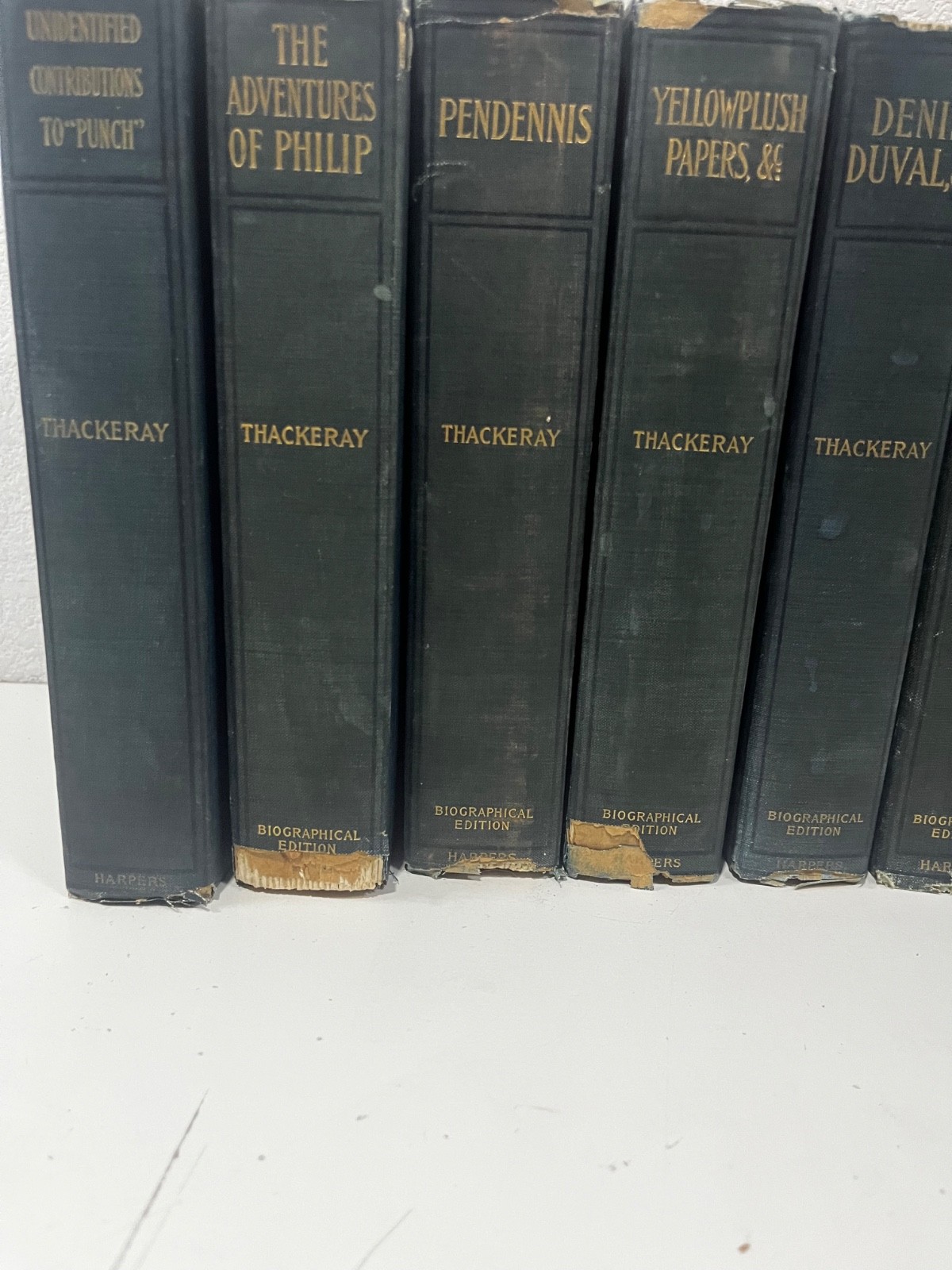 William Makepeace Thackeray 8 HRDCVR Book Lot HARPER BROS 1898 CHRISTMAS BOOKS