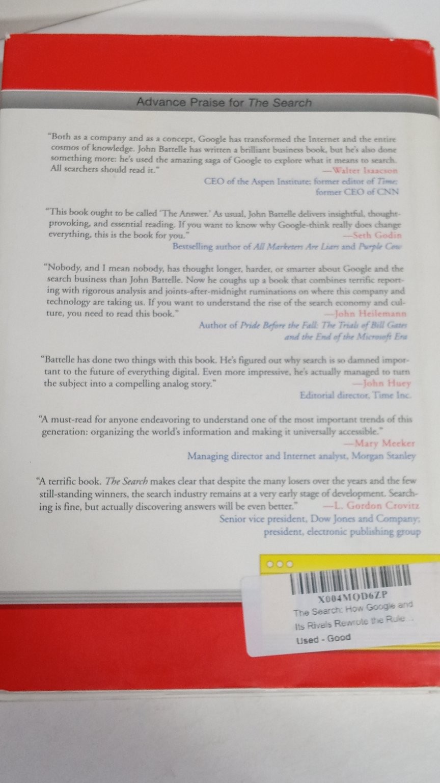 The Search John Battelle First Edition 2005 Google Business Technology