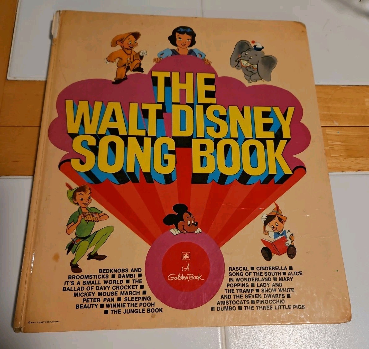 Vtg 1979 THE WALT DISNEY SONG BOOK Deluxe Golden Press Mary Poppins Jungle Book