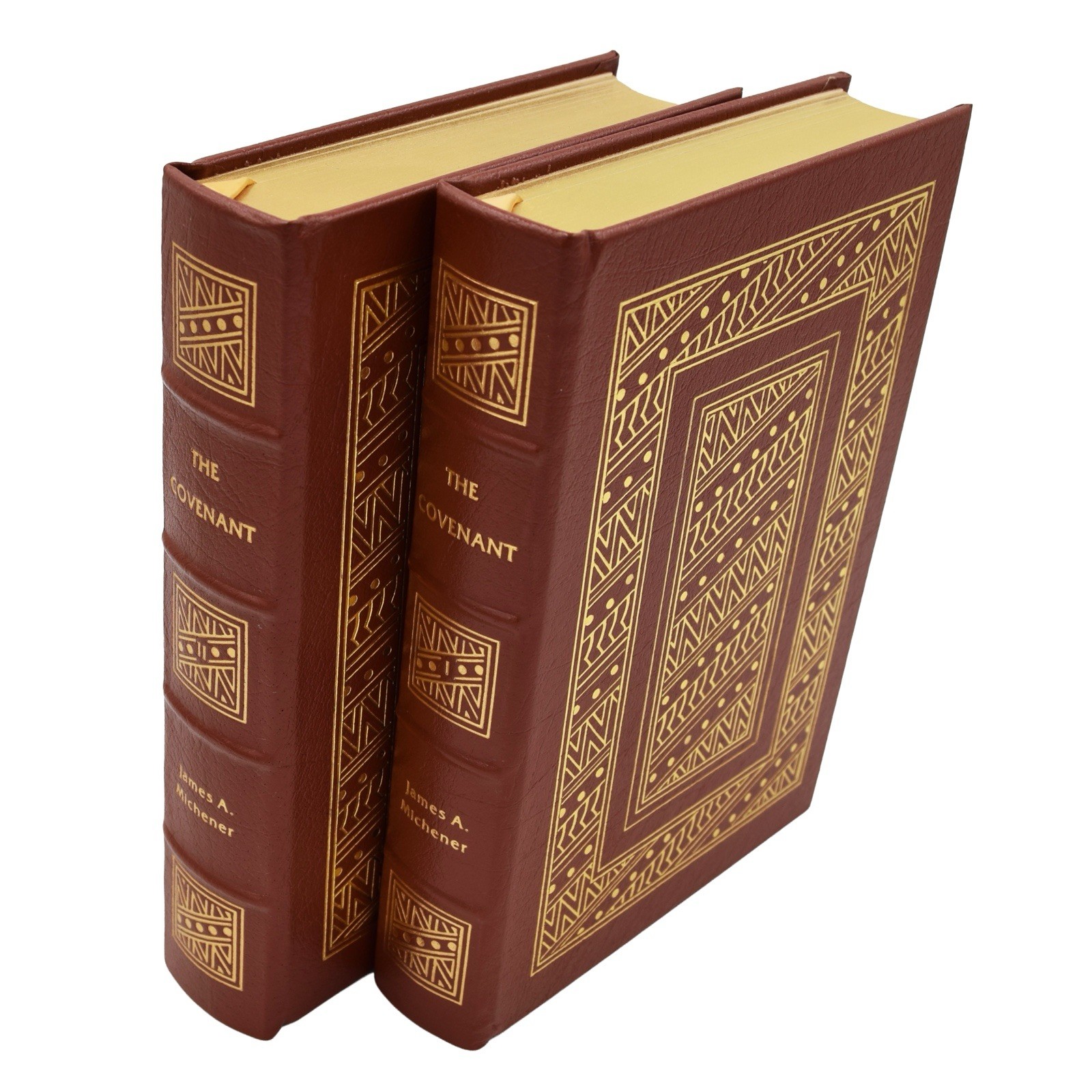 THE COVENANT 2-Volume Set By James A. Michener 1990 Easton Press Excellent