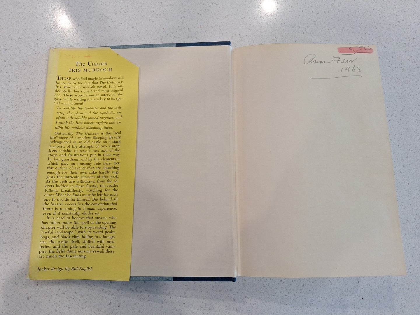 The Unicorn by Iris Murdoch, 1963 First Edition Hardcover with Dust Jacket