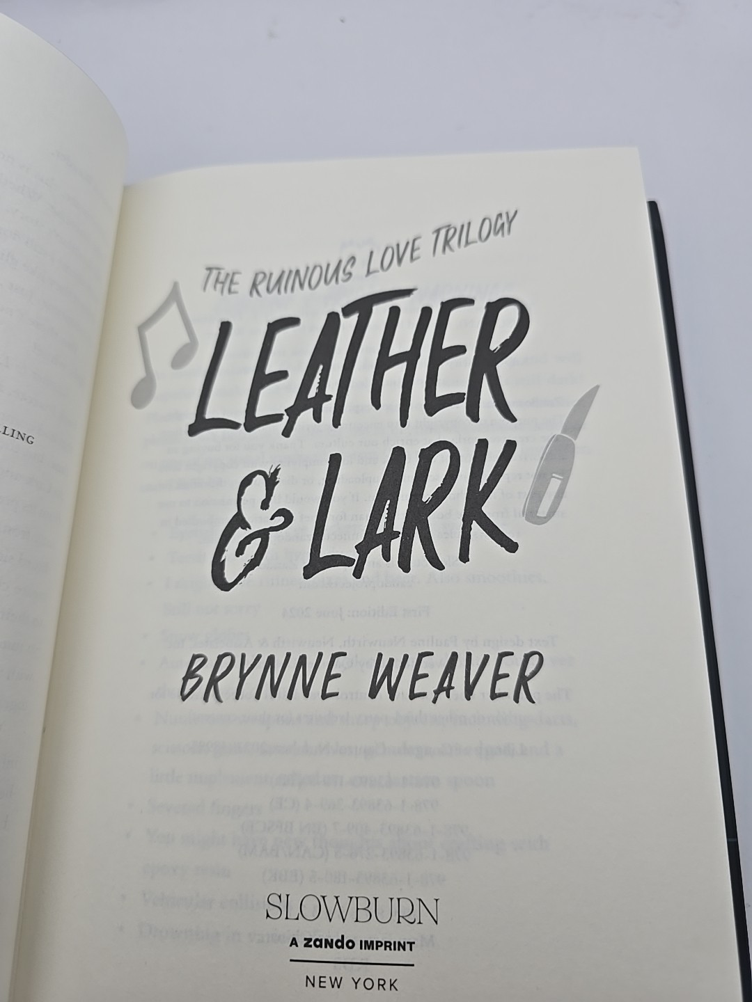 Signed Collectors Edition “Leather & Lark” by Brynne Weaver 2024 1st/1st